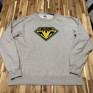 Billionaire Boys Club Sweatshirt Mens‎ 2XL Gray Diamond Logo Crewneck Fleece